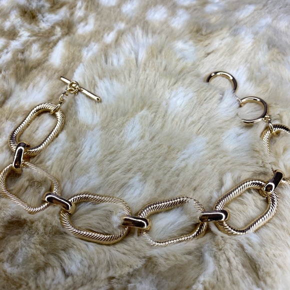 Alfani Gold-Tone Chunky Oval Chain Link Bracelet - Picture 7 of 8